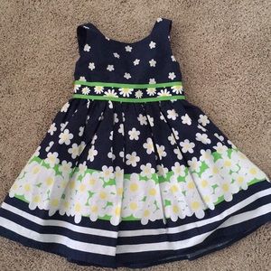 YOUNGLAND Navy floral sleeveless dress size 3t